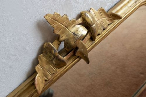 VICTORIAN GILT OVERMANTEL MIRROR OF SMALL SIZE - ADDITIONAL PHOTO 2