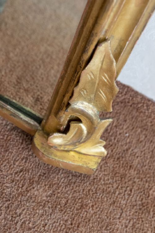 VICTORIAN GILT OVERMANTEL MIRROR OF SMALL SIZE - ADDITIONAL PHOTO 3