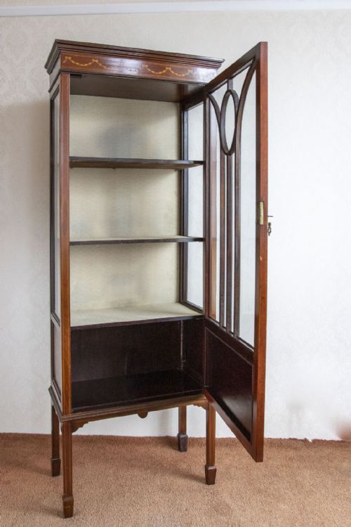 GOOD VICTORIAN GLASS CABINET IN MAHOGANY - ADDITIONAL PHOTO 6