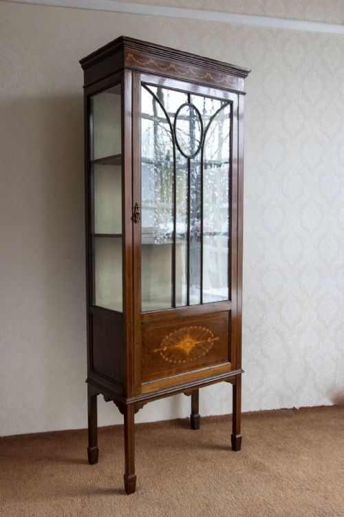 GOOD VICTORIAN GLASS CABINET IN MAHOGANY - ADDITIONAL PHOTO 7