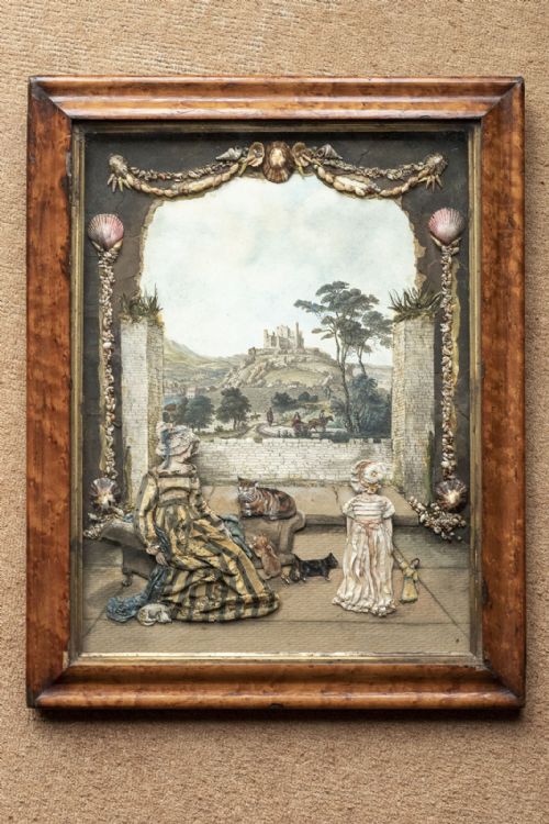 Cut Paper and Shellwork Diorama