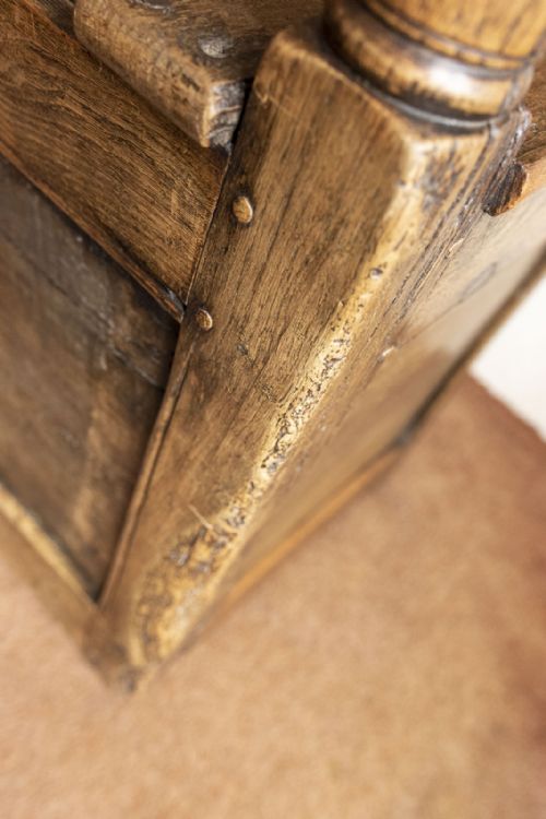 LATE 18TH OR EARLY 19TH CENTURY OAK SETTLE - ADDITIONAL PHOTO 3