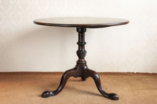 CIRCULAR MAHOGANY TRIPOD TABLE TO SEAT FOUR PEOPLE - ADDITIONAL PHOTO 4