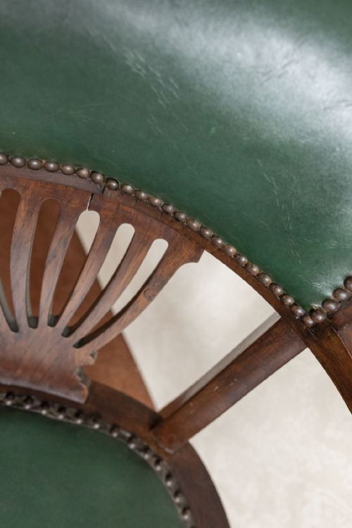 EARLY 20TH CENTURY HARDWOOD SWIVEL DESK CHAIR - ADDITIONAL PHOTO 4