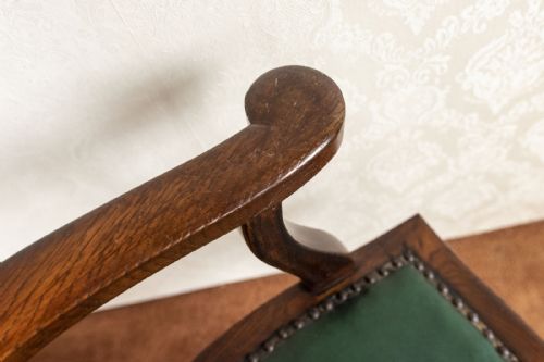 EARLY 20TH CENTURY HARDWOOD SWIVEL DESK CHAIR - ADDITIONAL PHOTO 6