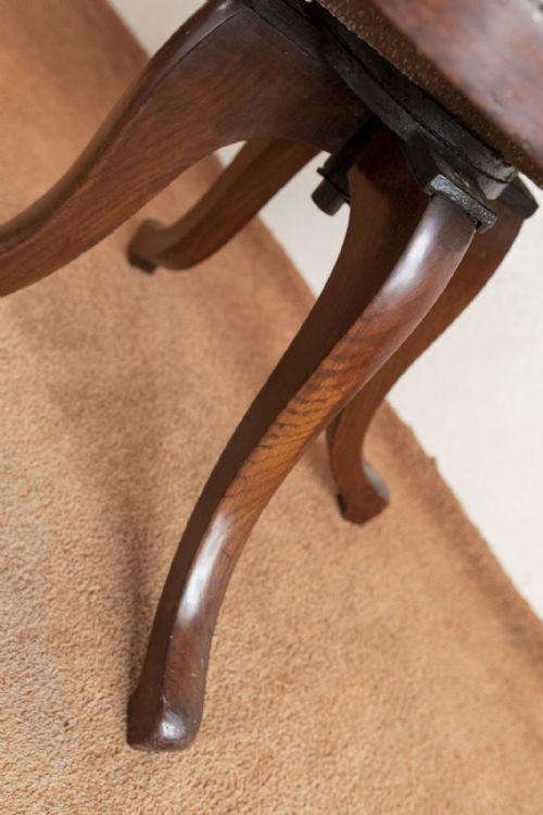 EARLY 20TH CENTURY HARDWOOD SWIVEL DESK CHAIR - ADDITIONAL PHOTO 8