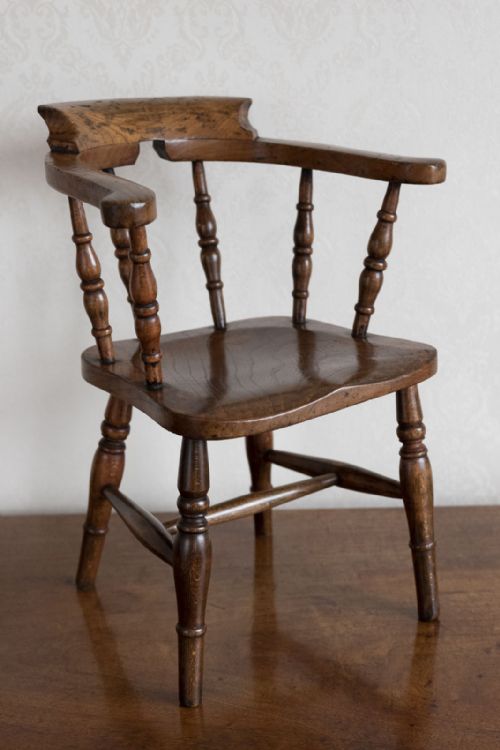 VERY UNUSUAL CHILDS SMOKERS BOW CHAIR IN ASH - ADDITIONAL PHOTO 1