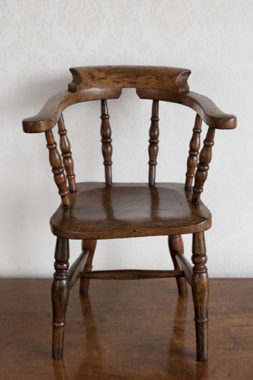 VERY UNUSUAL CHILDS SMOKERS BOW CHAIR IN ASH - ADDITIONAL PHOTO 2