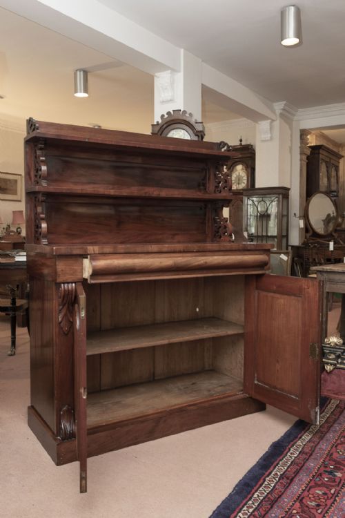 VERY FINE QUALITY 19TH CENTURY MAHOGANY CHIFFONIER IN FINE ORIGINAL CONDITION - ADDITIONAL PHOTO 1