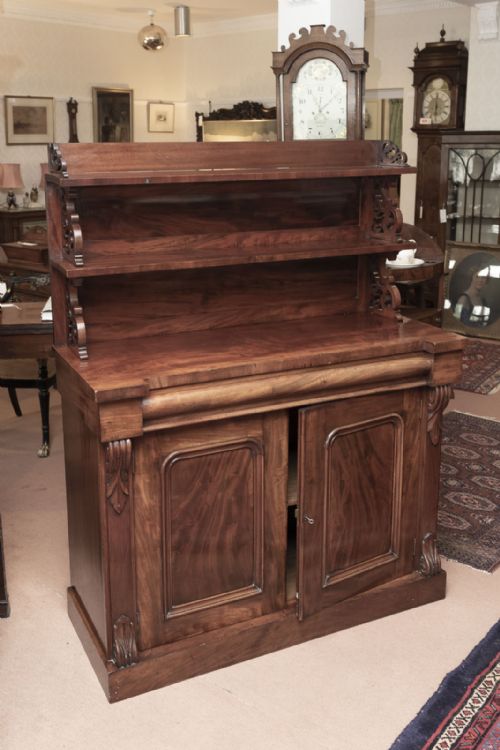 VERY FINE QUALITY 19TH CENTURY MAHOGANY CHIFFONIER IN FINE ORIGINAL CONDITION - ADDITIONAL PHOTO 6