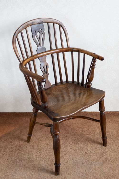 HOOPBACK WINDSOR CHAIR WITH AN ASH SEAT AND YEW WOOD FRAME - ADDITIONAL PHOTO 1