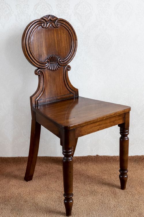 FINE QUALITY MAHOGANY HALL CHAIR - ADDITIONAL PHOTO 1