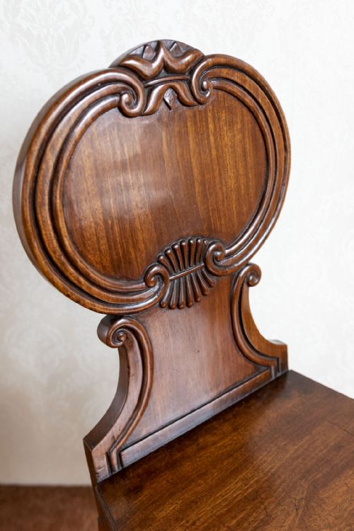 FINE QUALITY MAHOGANY HALL CHAIR - ADDITIONAL PHOTO 5