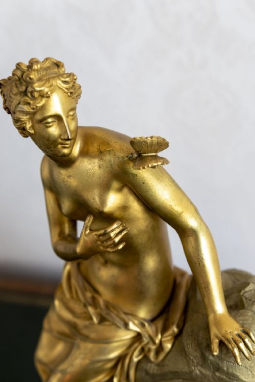 AMAZING 19TH CENTURY FRENCH MOTEL CLOCK OF ELEGANT PROPORTIONS - ADDITIONAL PHOTO 2