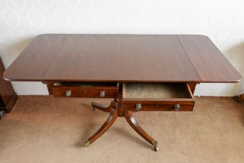 GEORGIAN MAHOGANY SOFA TABLE - ADDITIONAL PHOTO 2