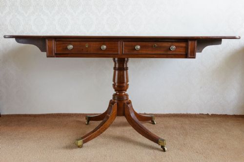 GEORGIAN MAHOGANY SOFA TABLE - ADDITIONAL PHOTO 3