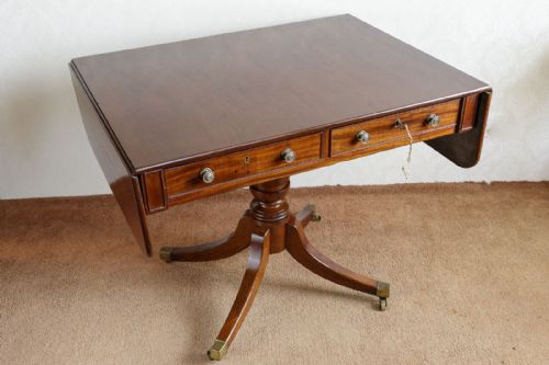 GEORGIAN MAHOGANY SOFA TABLE - ADDITIONAL PHOTO 6