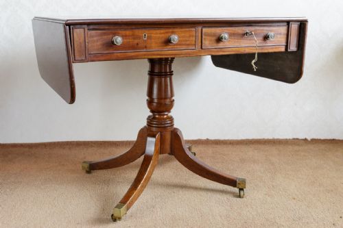 GEORGIAN MAHOGANY SOFA TABLE - ADDITIONAL PHOTO 7