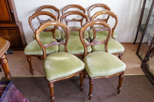 set of eight victorian mahogany dining chairs - CATEGORY: ANTIQUE CHAIRS - DATED 19TH CENTURY