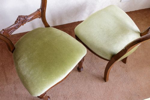 SET OF EIGHT VICTORIAN MAHOGANY DINING CHAIRS - ADDITIONAL PHOTO 6