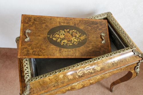 UNUSUAL 19TH CENTURY INLAID WALNUT PLANTER - ADDITIONAL PHOTO 12