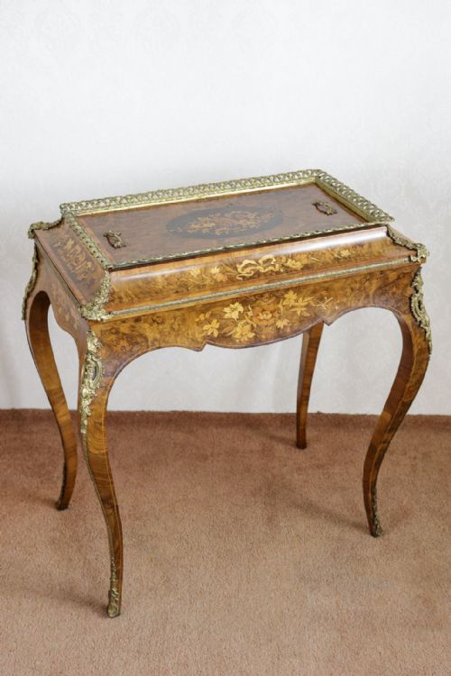 UNUSUAL 19TH CENTURY INLAID WALNUT PLANTER - ADDITIONAL PHOTO 14