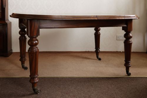 VICTORIAN MAHOGANY DINING TABLE WITH 2 REMOVABLE LEAVES - ADDITIONAL PHOTO 5