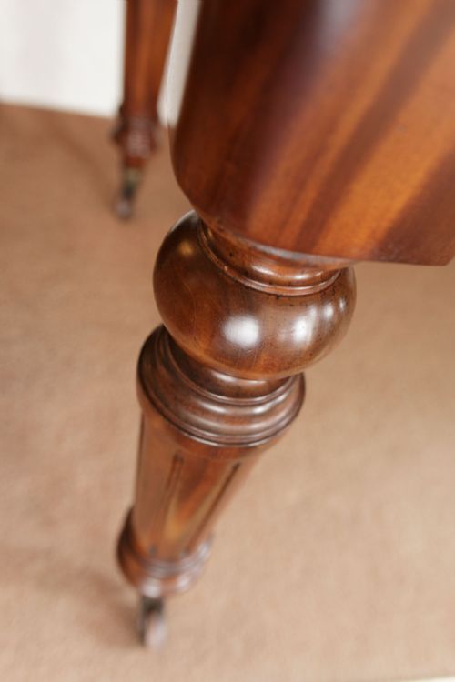 VICTORIAN MAHOGANY DINING TABLE WITH 2 REMOVABLE LEAVES - ADDITIONAL PHOTO 6