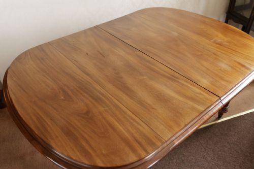 VICTORIAN MAHOGANY DINING TABLE WITH 2 REMOVABLE LEAVES - ADDITIONAL PHOTO 7