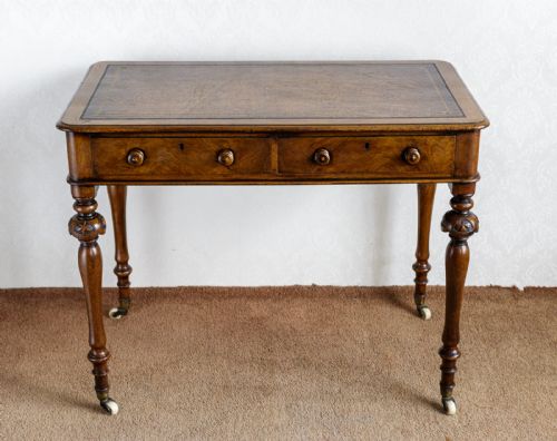 victorian walnut writing table - CATEGORY: ANTIQUE TABLES - DATED 1900