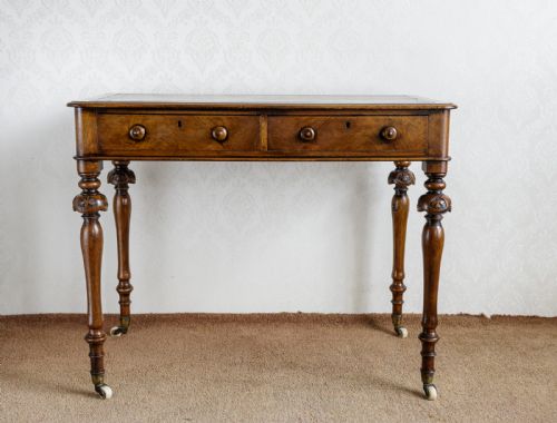 VICTORIAN WALNUT WRITING TABLE - ADDITIONAL PHOTO 1