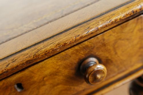 VICTORIAN WALNUT WRITING TABLE - ADDITIONAL PHOTO 7