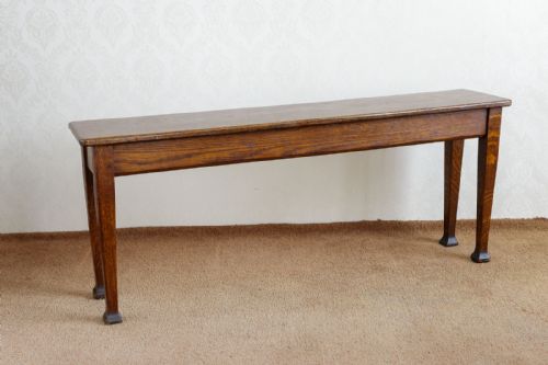 an attractive and unusual arts and crafts oak bench - CATEGORY: ANTIQUE FURNITURE - DATED 1900