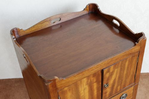 A VERY ATTRACTIVE 18TH CENTURY MAHOGANY TRAY TOP POT CUPBOARD - ADDITIONAL PHOTO 4