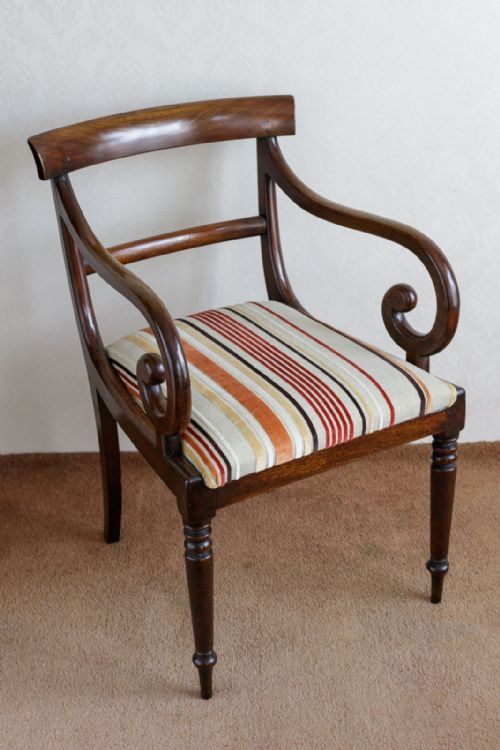 antique mahogany carver chair - CATEGORY: ANTIQUE CHAIRS - DATED 19TH CENTURY