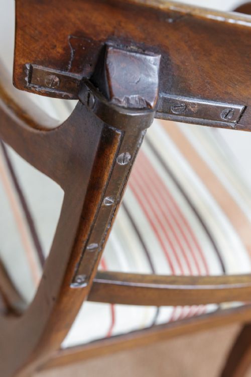ANTIQUE MAHOGANY CARVER CHAIR - ADDITIONAL PHOTO 6
