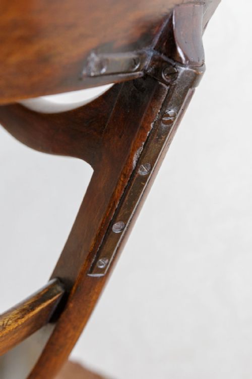 ANTIQUE MAHOGANY CARVER CHAIR - ADDITIONAL PHOTO 7