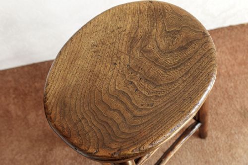 A VINTAGE STOOL IN ASH AND BIRCH - ADDITIONAL PHOTO 4