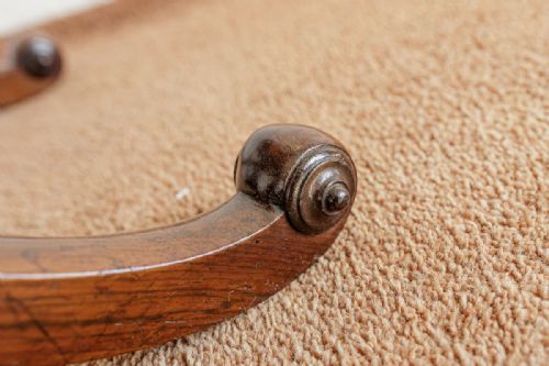 EARLY 19TH CENTURY MAHOGANY X STRETCHER STOOL - ADDITIONAL PHOTO 4