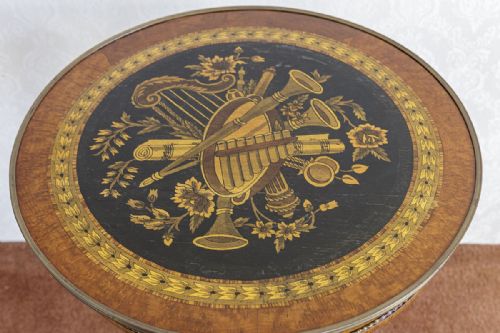 19TH CENTURY FRENCH CIRCULAR TABLE IN MAHOGANY AND WITH ORMOLU MOUNTS - ADDITIONAL PHOTO 3