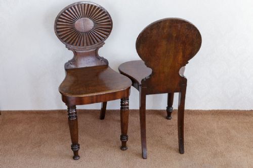 an excellent pair of regency chairs in mahogany - CATEGORY: ANTIQUE CHAIRS - DATED 19TH CENTURY