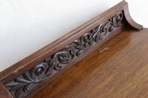 PAIR OF WONDERFULLY CARVED OAK SIDE CABINETS - ADDITIONAL PHOTO 4