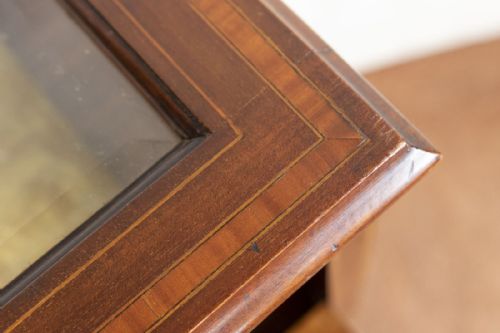 VICTORIAN MAHOGANY INLAID GLASS DISPLAY CABINET - ADDITIONAL PHOTO 2