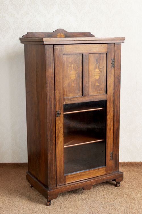 a late 19th century music cabinet in rosewood - CATEGORY: ANTIQUE CABINETS - DATED 19TH CENTURY