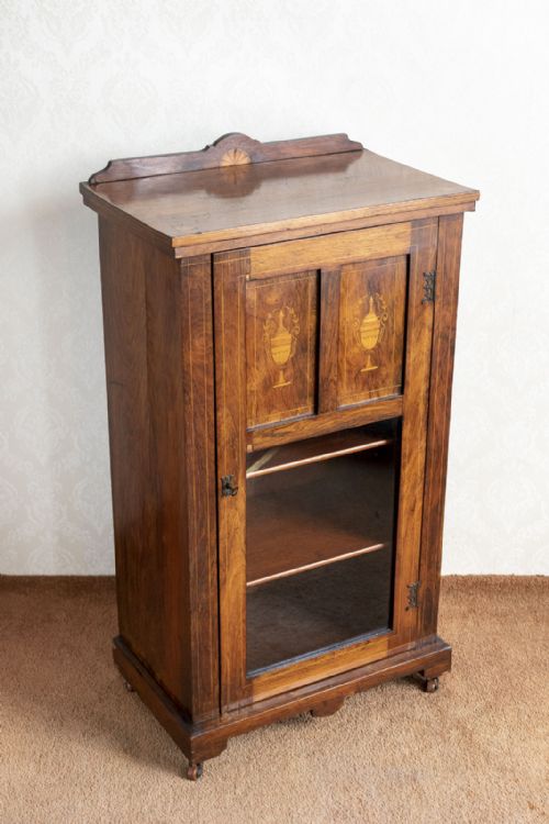 A LATE 19TH CENTURY MUSIC CABINET IN ROSEWOOD - ADDITIONAL PHOTO 1