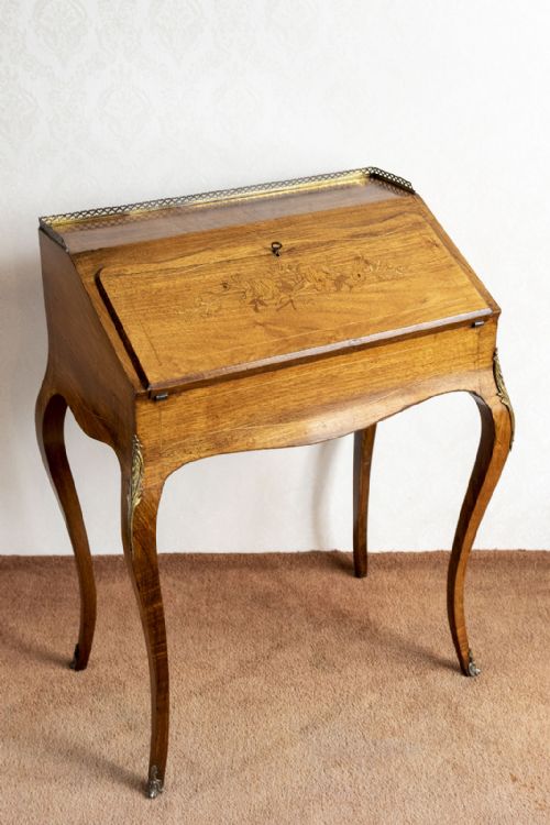 19TH CENTURY BUREAU DE DAME IN INLAID ROSEWOOD - ADDITIONAL PHOTO 1