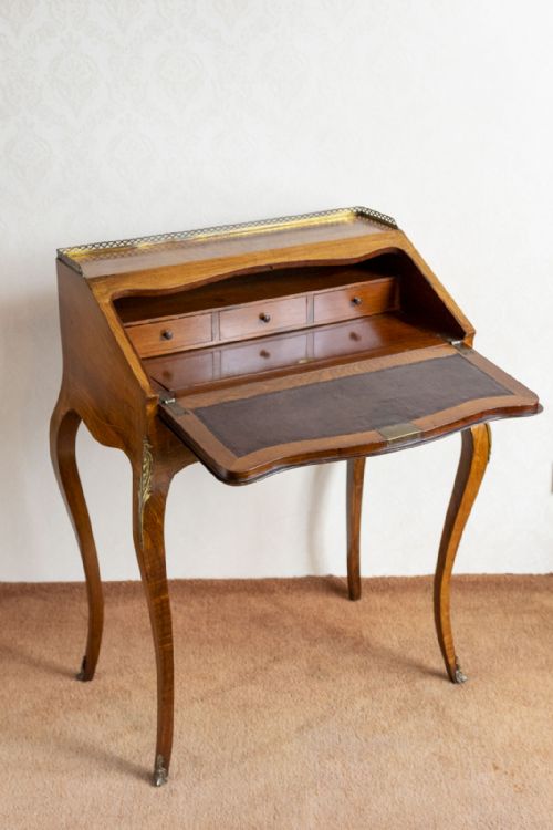 19TH CENTURY BUREAU DE DAME IN INLAID ROSEWOOD - ADDITIONAL PHOTO 4