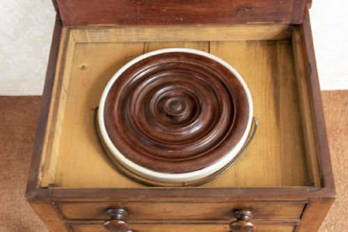 19TH CENTURY COMMODE STOOL IN MAHOGANY - ADDITIONAL PHOTO 4