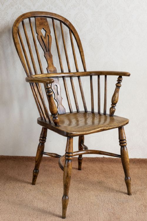 A GOOD EARLY EXAMPLE OF 19TH CENTURY HOOPBACK WINDSOR CHAIR - ADDITIONAL PHOTO 1