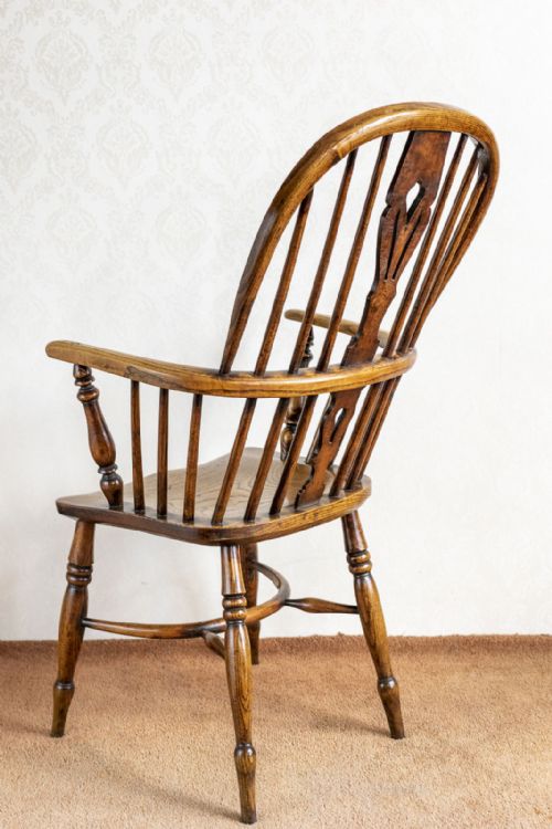 A GOOD EARLY EXAMPLE OF 19TH CENTURY HOOPBACK WINDSOR CHAIR - ADDITIONAL PHOTO 9